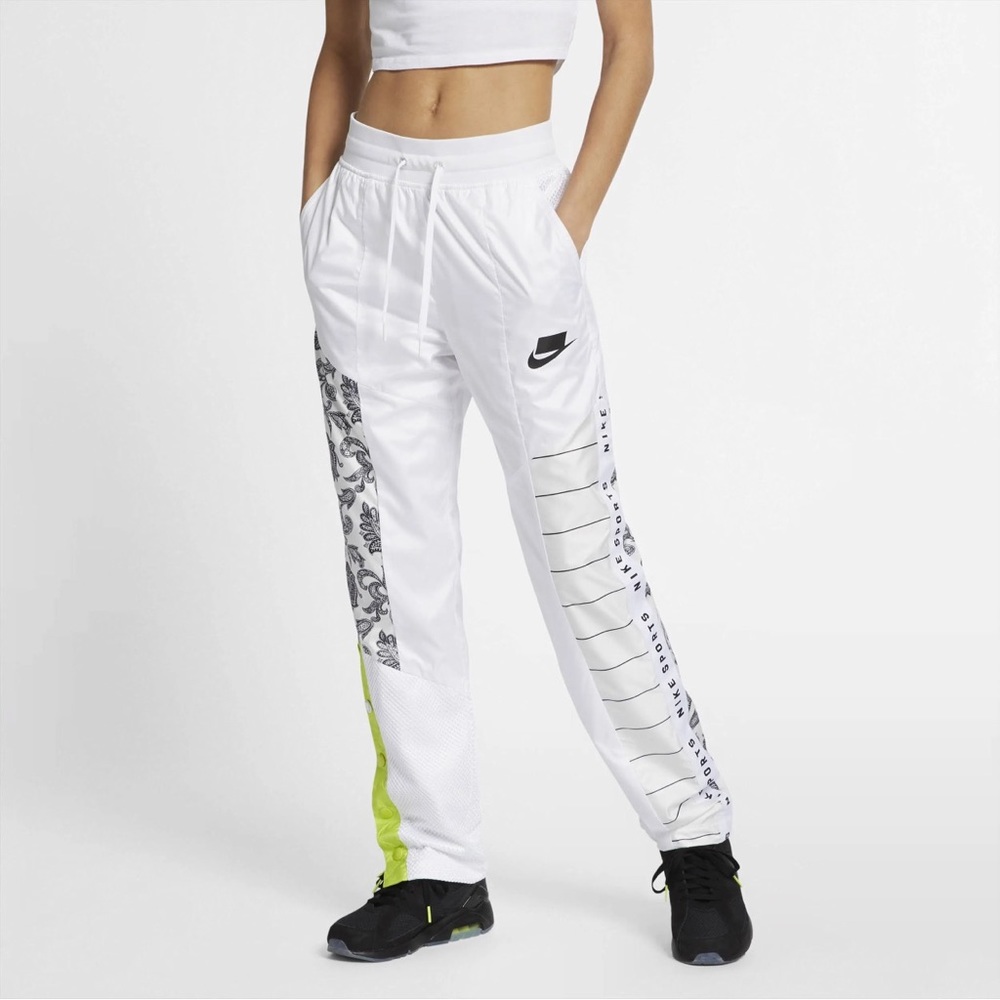 Nike Sportswear NSW Woven Track Pants White Size Medium Ar2940-100 NWT.